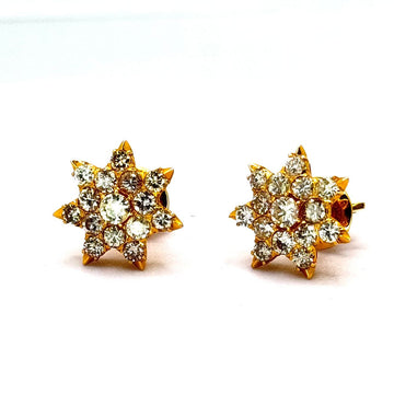 18KYG Diamond Earring